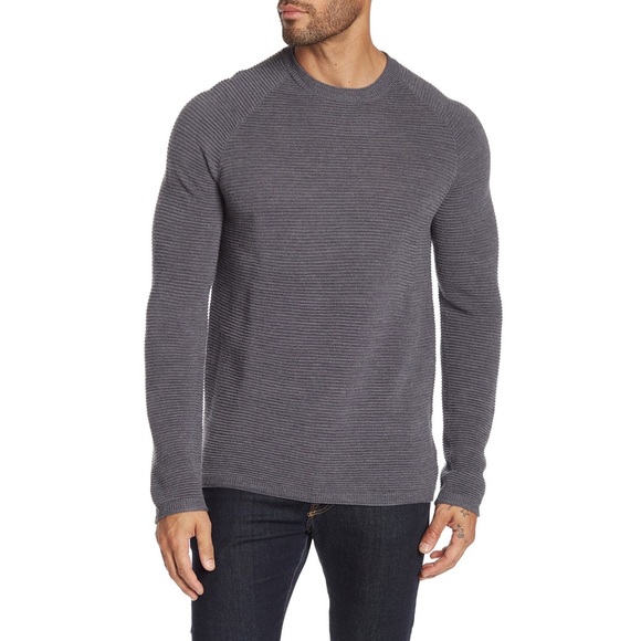 Toscano Other - NWOT Toscano Grey Textured Crew Neck Knit Sweater
